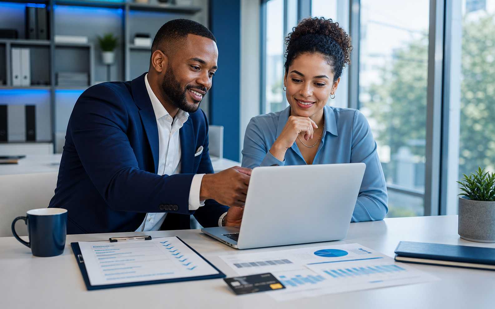 Business owner reviewing credit readiness with an advisor